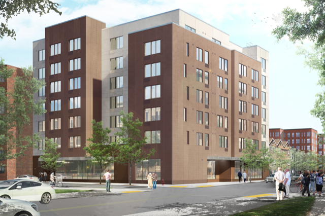 The Bishop Philius and Helene Nicolas Senior Residence at 1488 New York Avenue (Renderings: Heritage Architecture and Rodney Leon Architects)